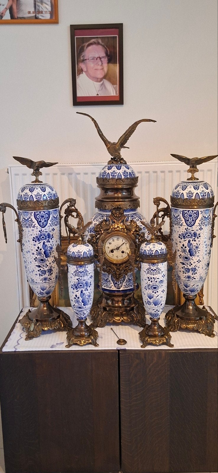Très grande garniture, rarement 5 pièces en parfait état, Enlèvement ou Envoi