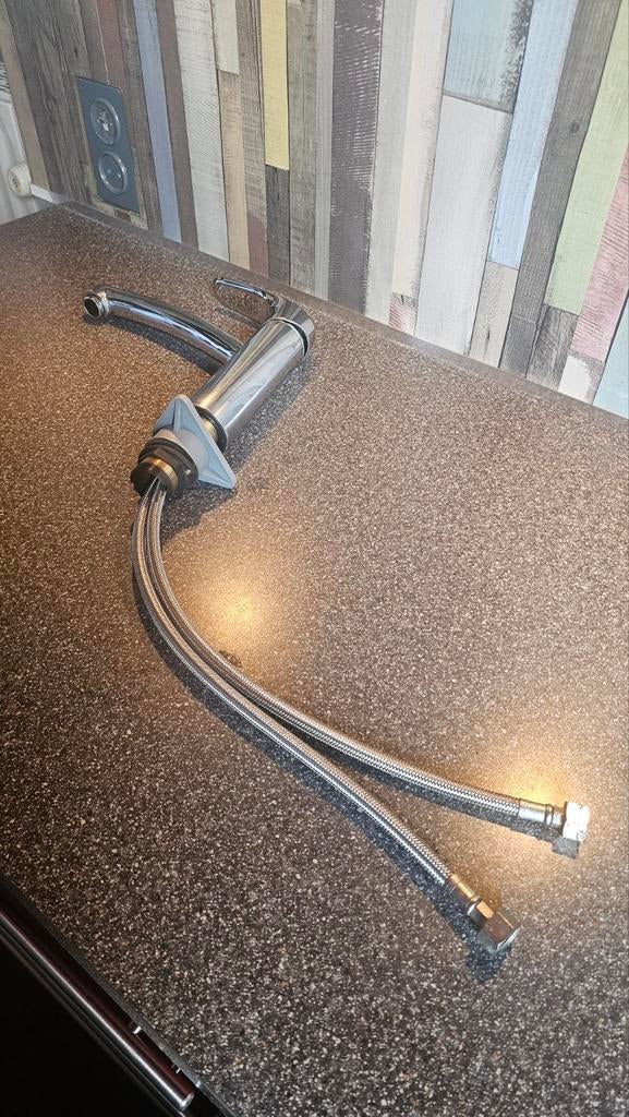 Mitigeur Hansgrohe.lavabo.cuisine 15€, Ophalen of Verzenden, Gebruikt, Inox, Kraan