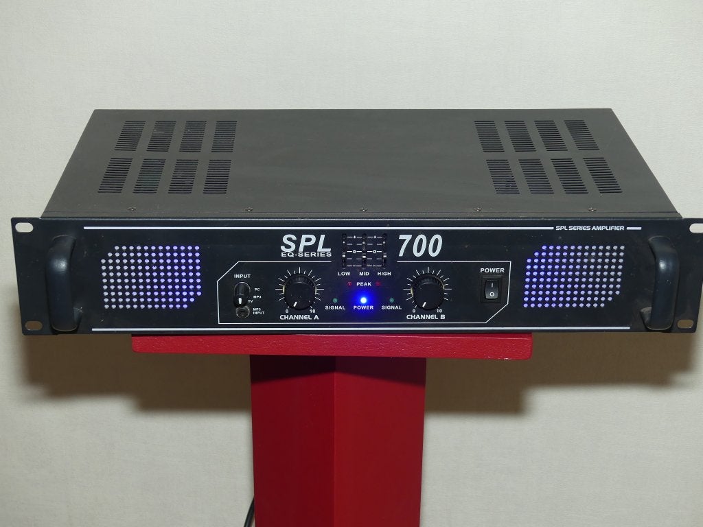 Versterker SKYTEC SPL 700 (2stuks), Audio, Tv en Foto, 120 watt of meer, Ophalen, Overige merken, Gebruikt