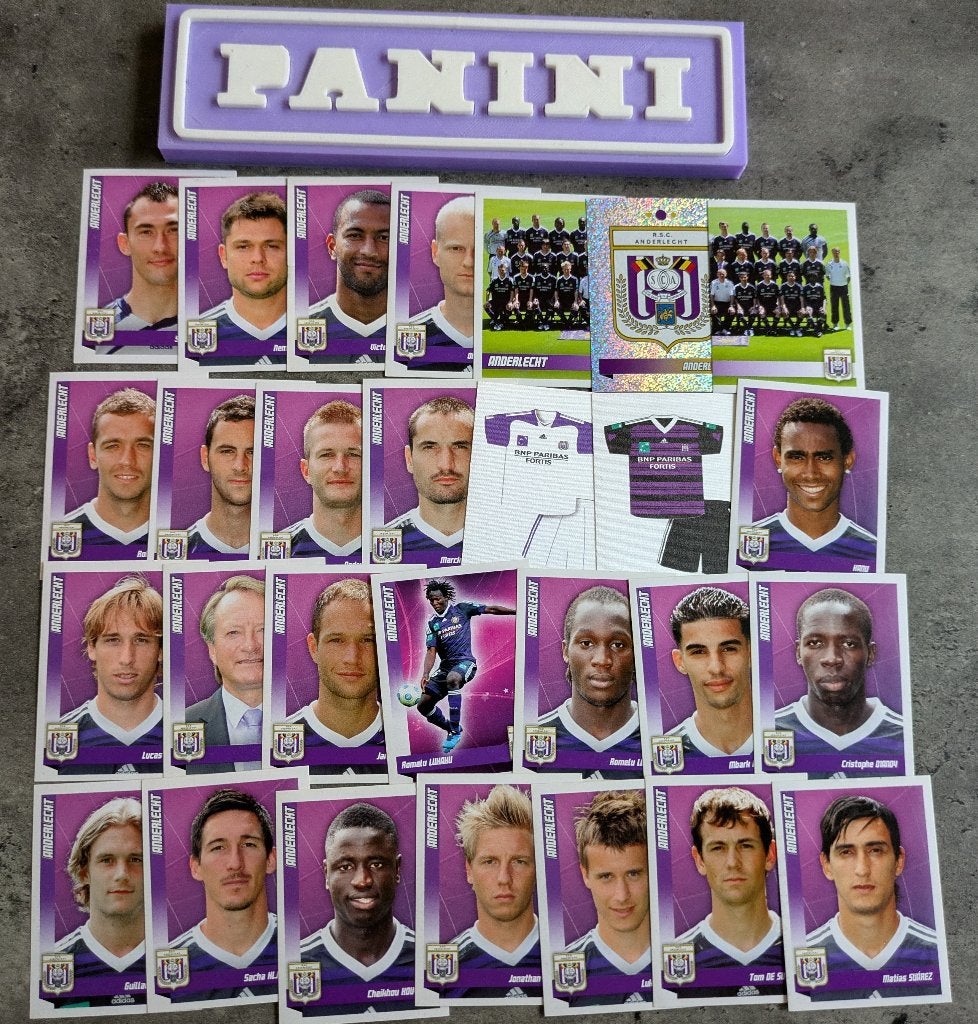 PANINI FOOTBALL 2011 28 AUTOCOLLANTS DE FOOT D'ANDERLECHT, Enlèvement ou Envoi, Neuf