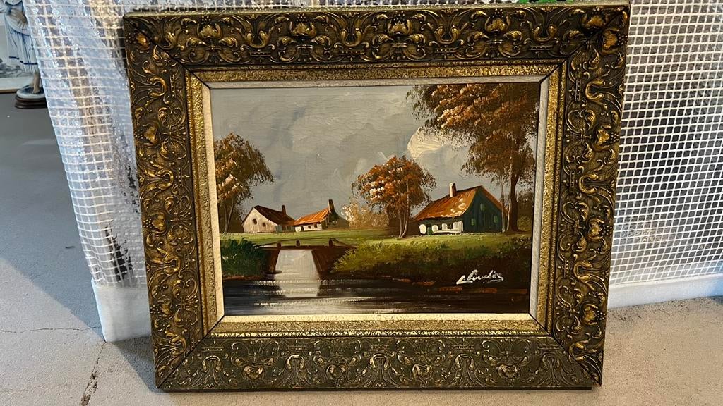 Olieverfschilderij – gesigneerd L. Cuveliers, Ophalen of Verzenden