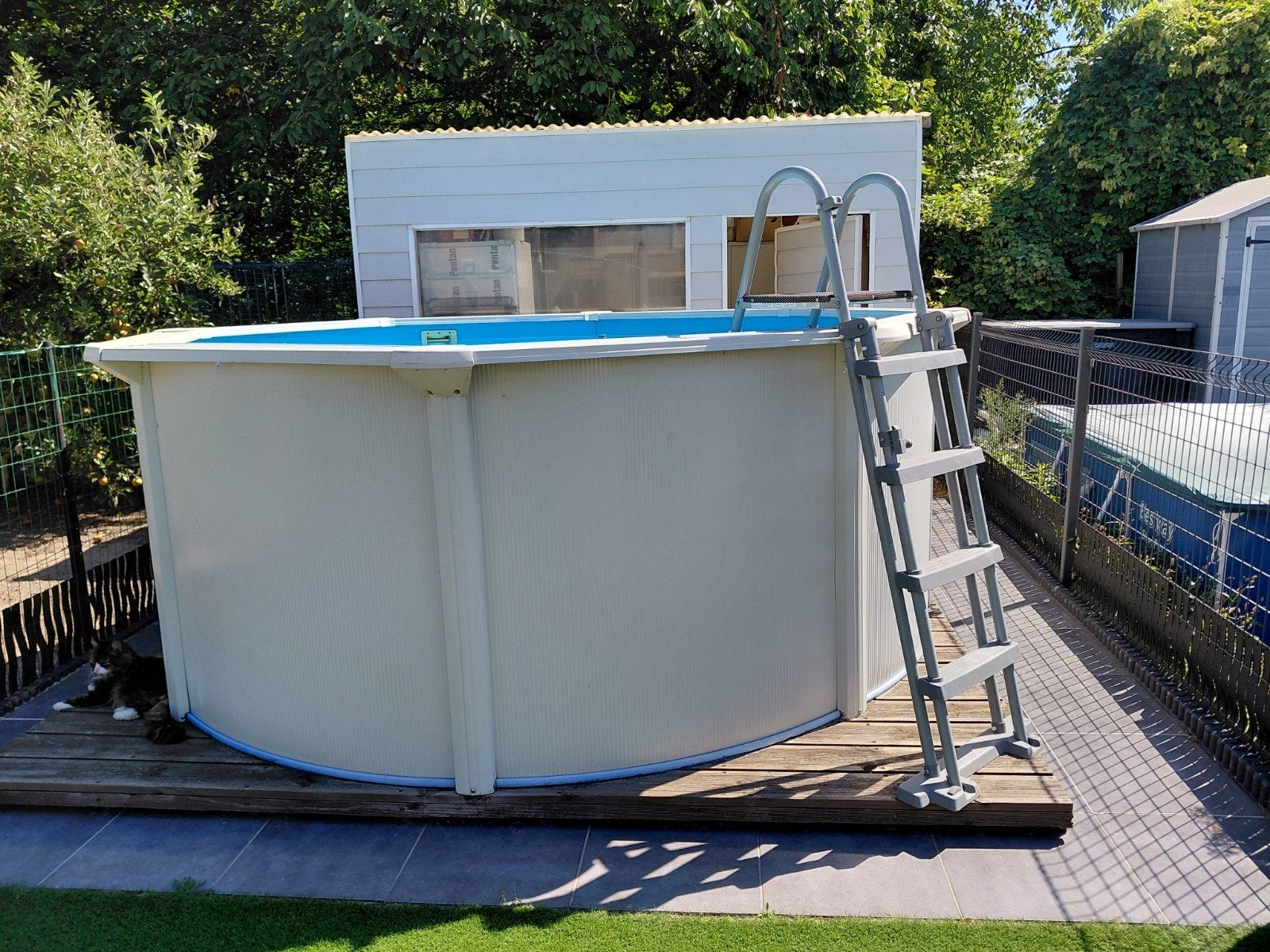diameter 3 meter, Tuin en Terras, Zwembaden, Gebruikt, Rond, Opzetzwembad, Ophalen