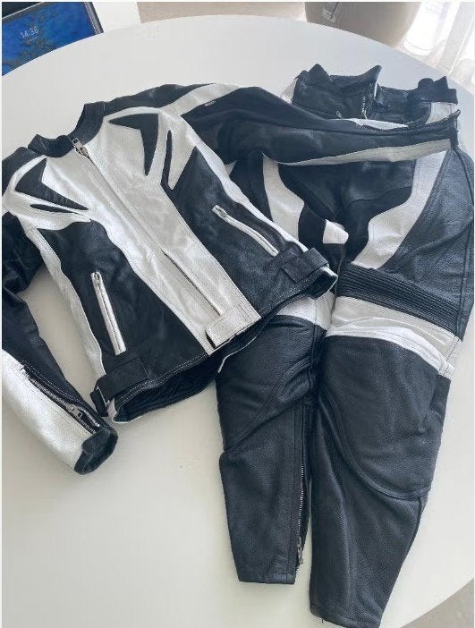 Mooi tweedelig lederen Motorpak Dames (X)S, Enlèvement, Seconde main, Femmes, Pantalon | cuir