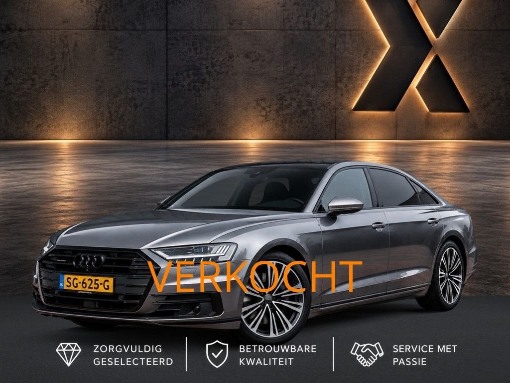 Audi A8 L 55 TFSI quattro Lang Pro+ | B&O Advanced High | Ac, Auto's, Automaat, Zwart, Adaptive Cruise Control, Bedrijf