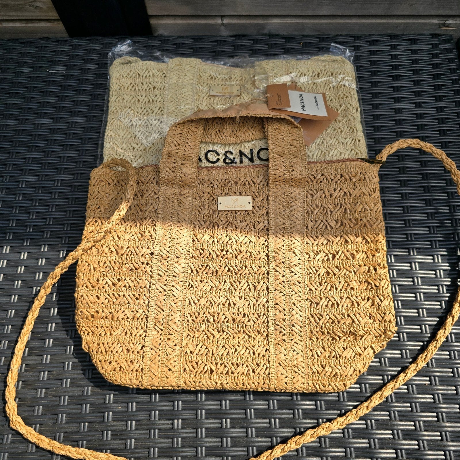 2 sacs tressés, Enlèvement ou Envoi, Neuf, Beige