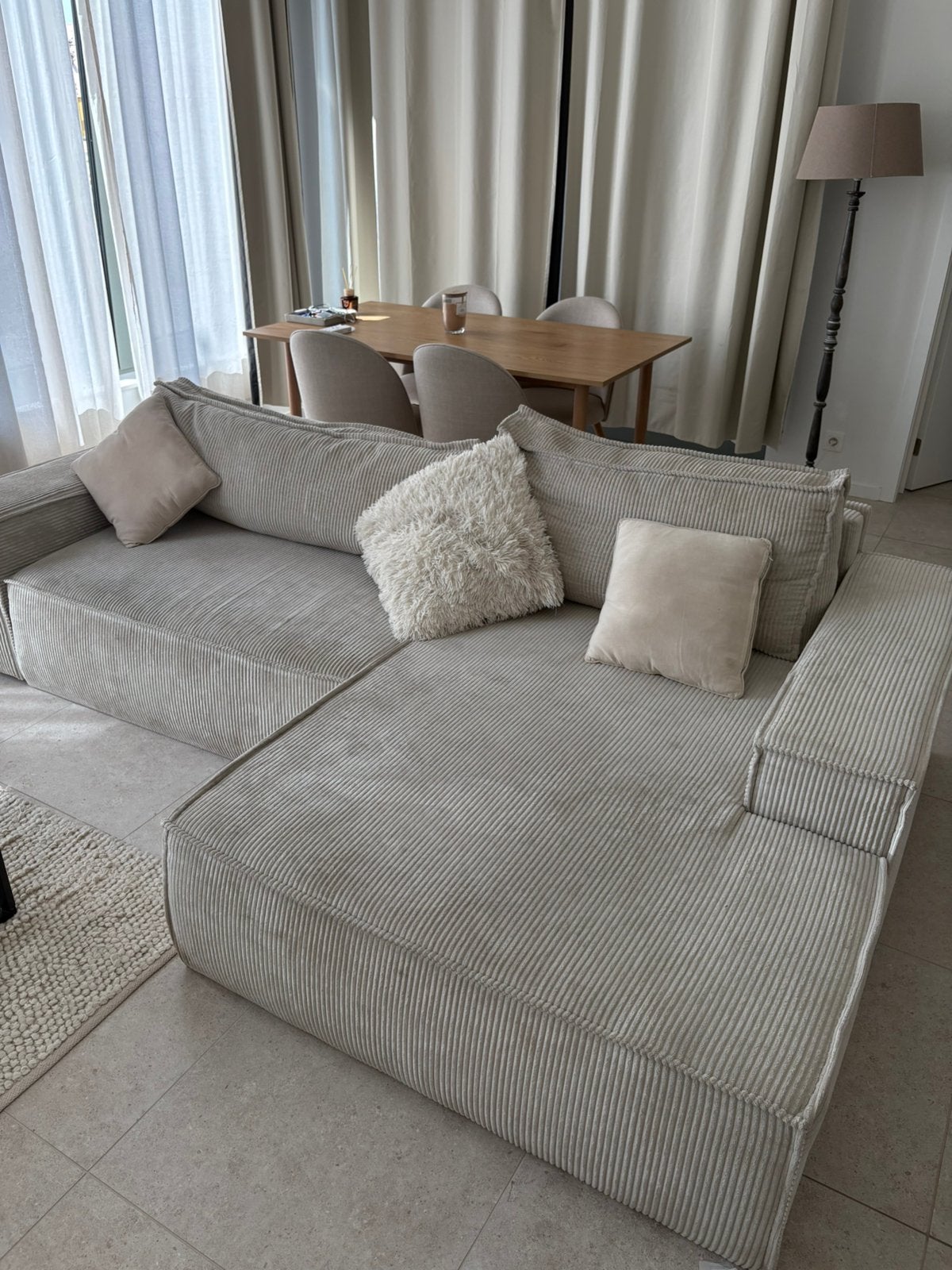 Moderne hoekzetel met slaapfunctie uitschuifbaar tot bed, Enlèvement ou Envoi, Comme neuf