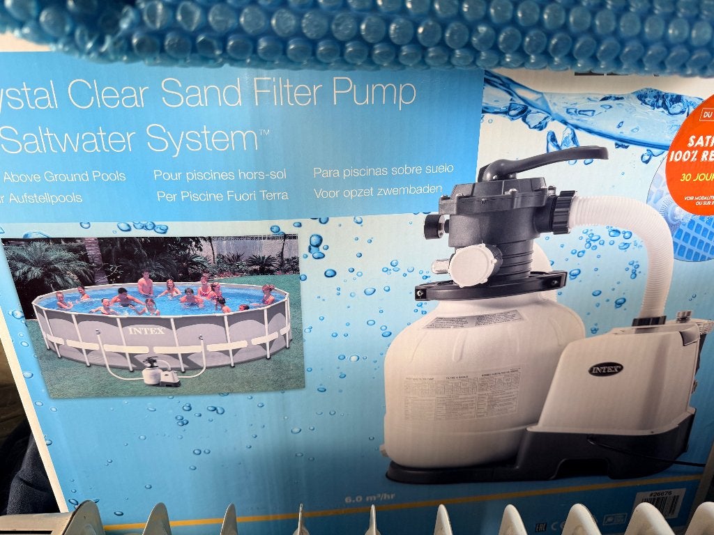 Intex Prism Premium Opzetbad +verwarming, Rond, 300 cm of meer, Zo goed als nieuw, Opzetzwembad