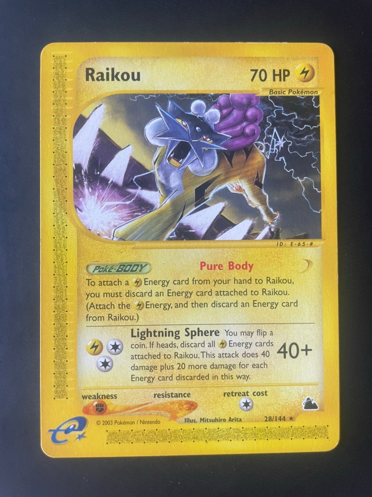 Raikou Skyridge pokemon kaart, Enlèvement ou Envoi, Comme neuf, Cartes en vrac