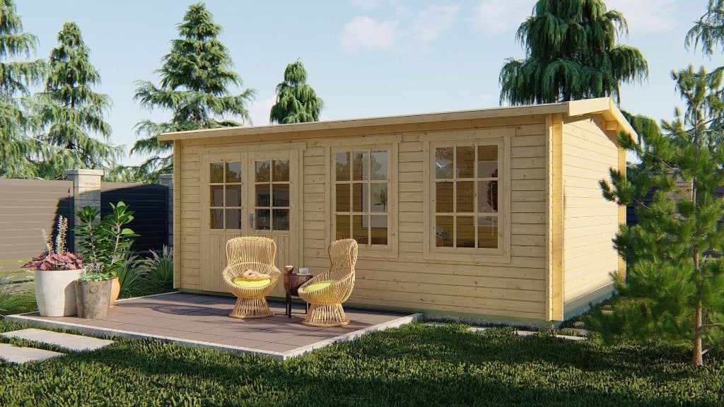 Blokhut - Tuinhuis Sophie | 40 mm | onbehandeld, Verzenden, Nieuw