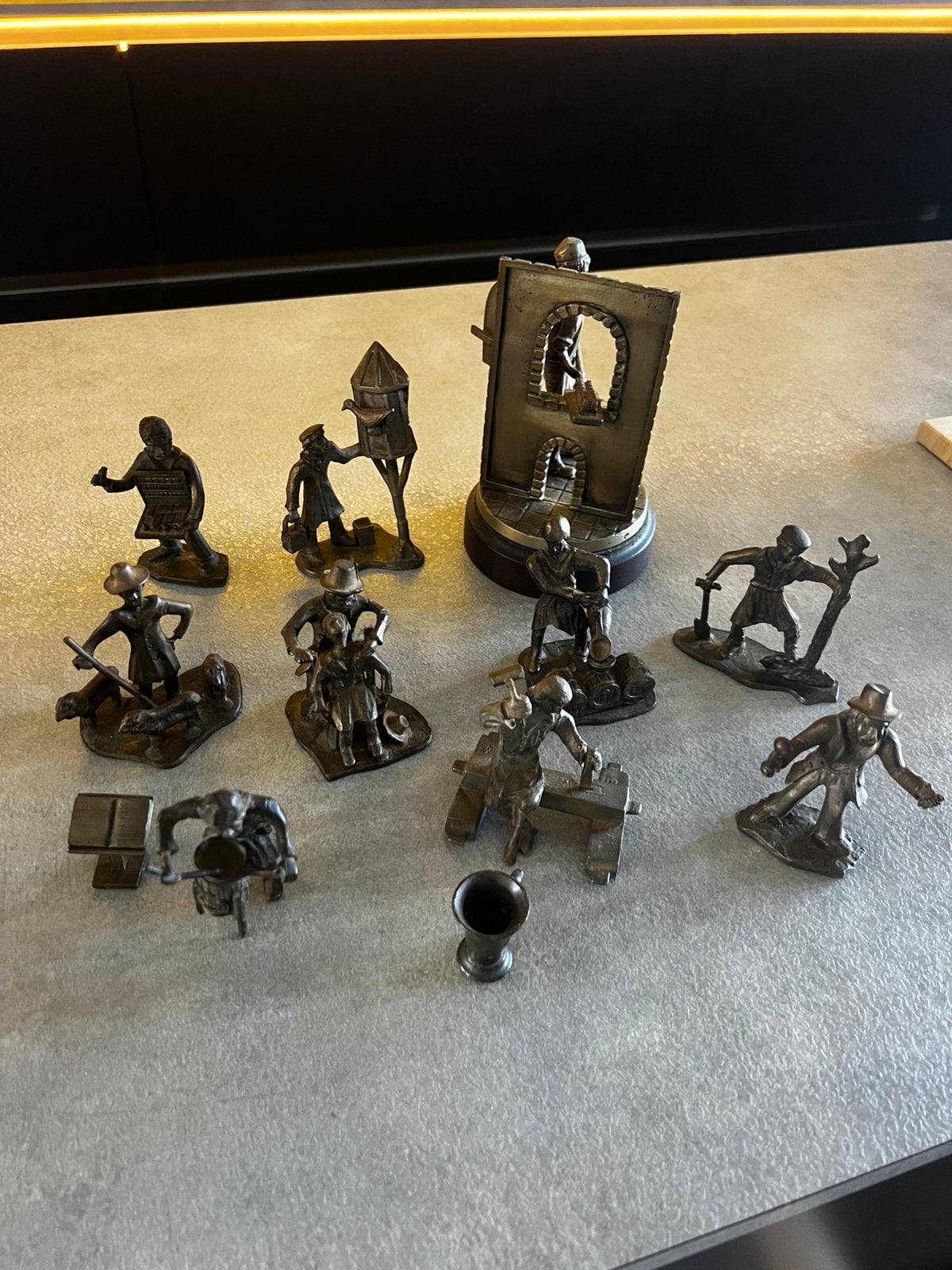 Set tinnen beeldjes, Antiek en Kunst, Ophalen