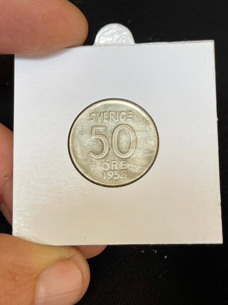 Suède 50 ore 1958, Enlèvement, Monnaie en vrac, Argent