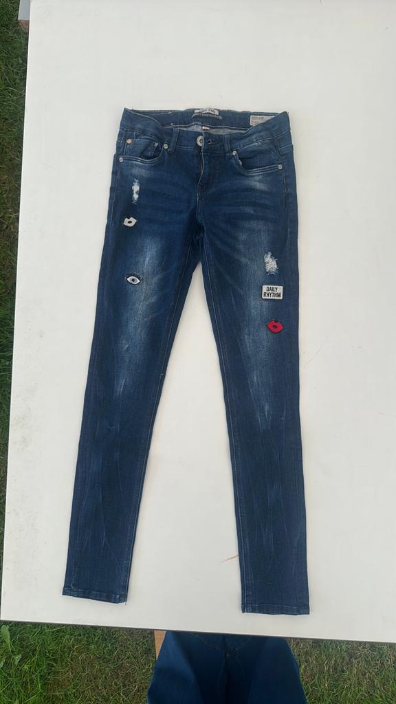 Jeansbroek super slim garcia maat 164, Ophalen, Zo goed als nieuw, Blauw