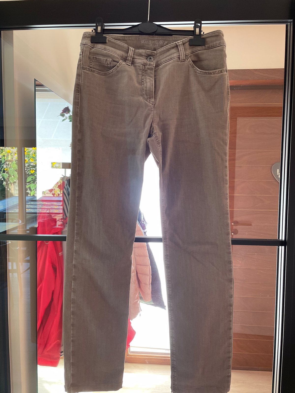Stretch damespantalon Gerry Weber, Ophalen, Zo goed als nieuw, Maat 46 (S) of kleiner, Beige