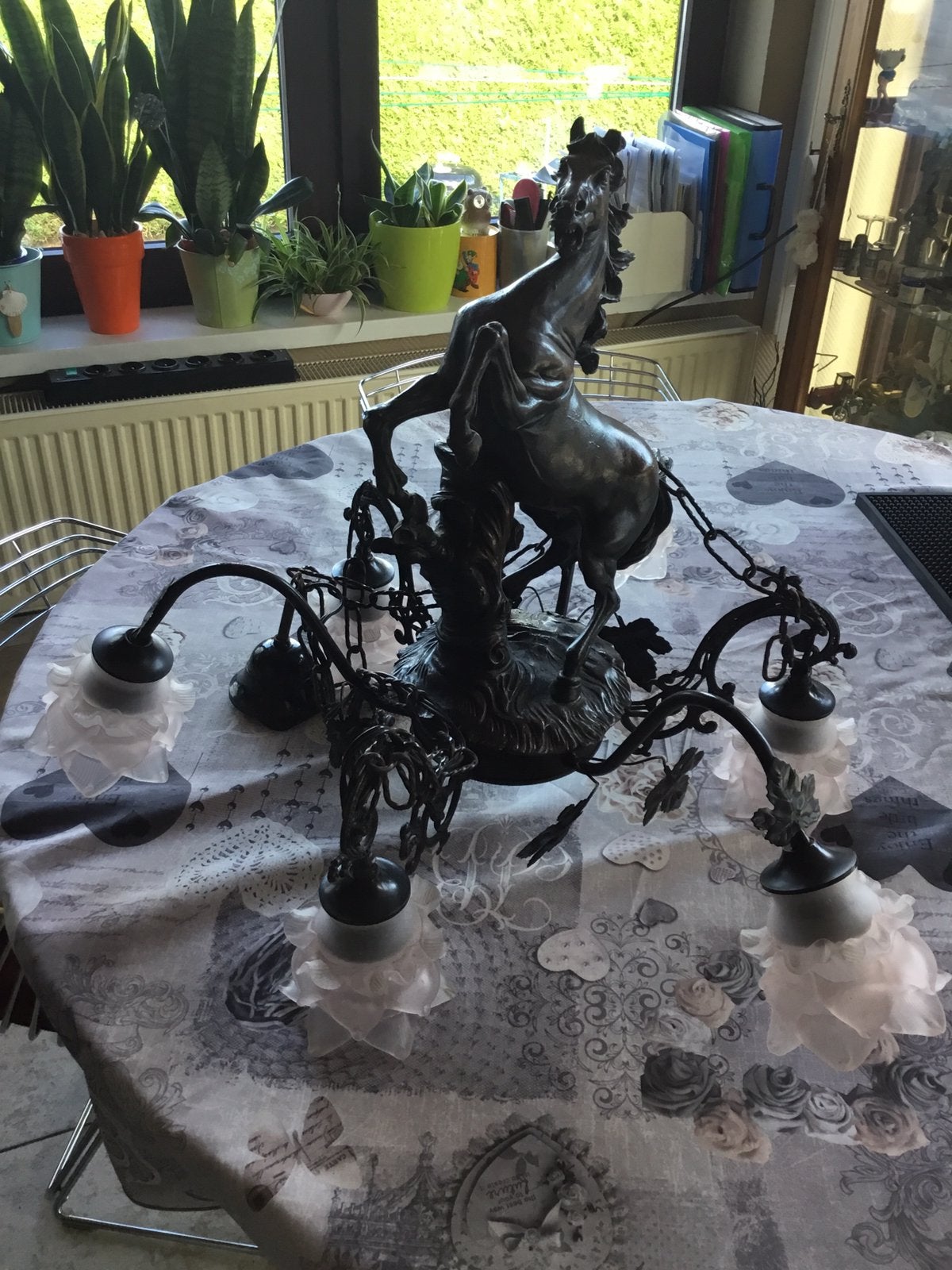 Luster met paard, Jardin & Terrasse, Enlèvement, Comme neuf