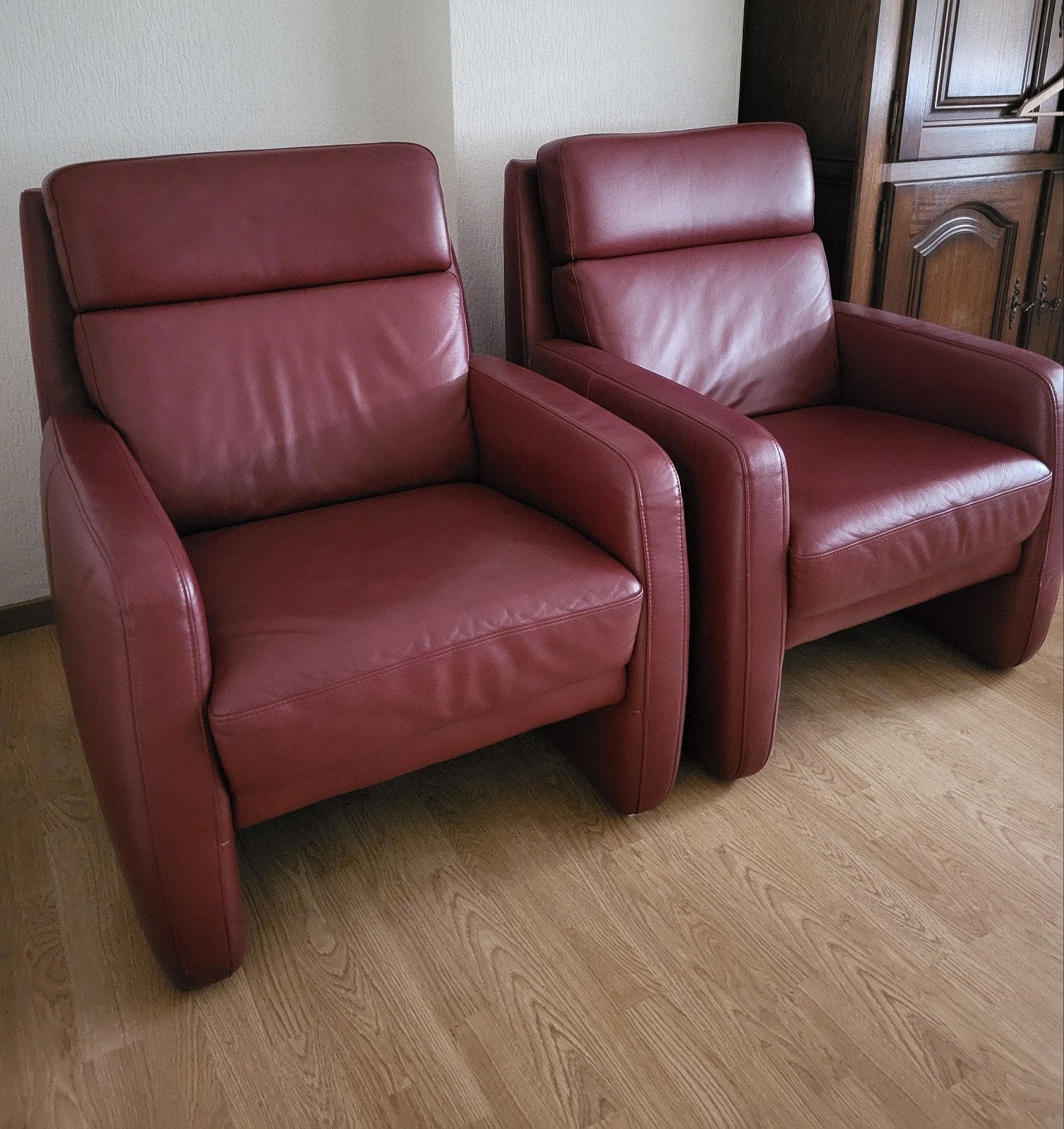 Fauteuils W.Schillig : bordeaux, Enlèvement