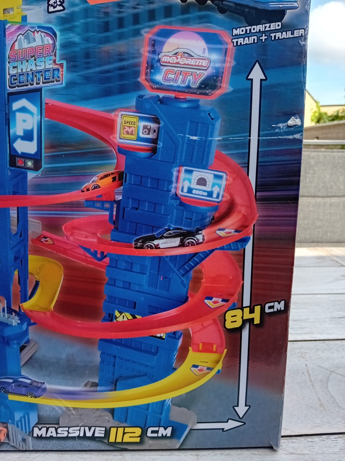 speelgoedgarage Majorette super chase centet, Ophalen, Zo goed als nieuw