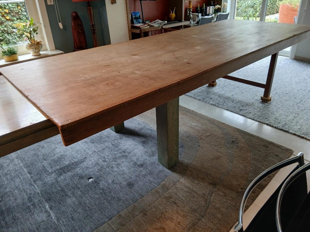 meubel schraagtafel voor feesten, Ophalen, Gebruikt, 100 tot 150 cm, 200 cm of meer