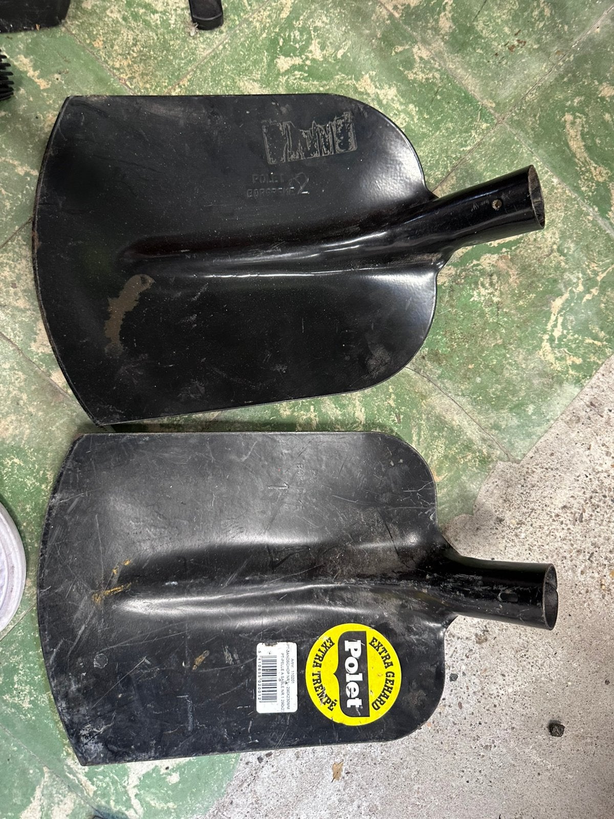 2x Polet bats / schop extra gehard – zonder steel, Jardin & Terrasse, Outils à main, Enlèvement ou Envoi, Comme neuf, Pelle