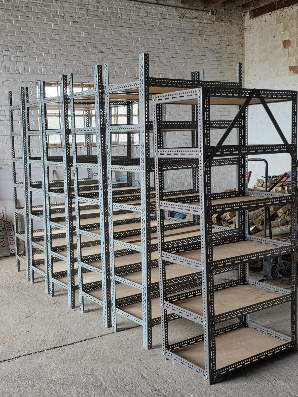 6x metalen rek, Zakelijke goederen, Ophalen