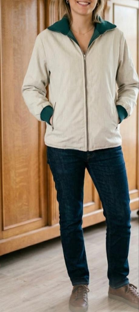 Veste/blouson réversible avec capuche intégrée taille 38, Enlèvement ou Envoi, Porté, Taille 38/40 (M), Gris