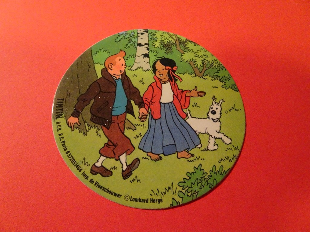 Kuifje-sticker - Kuifje en de Picaros, Verzamelen, Ophalen of Verzenden, Kuifje, Zo goed als nieuw, Plaatje, Poster of Sticker