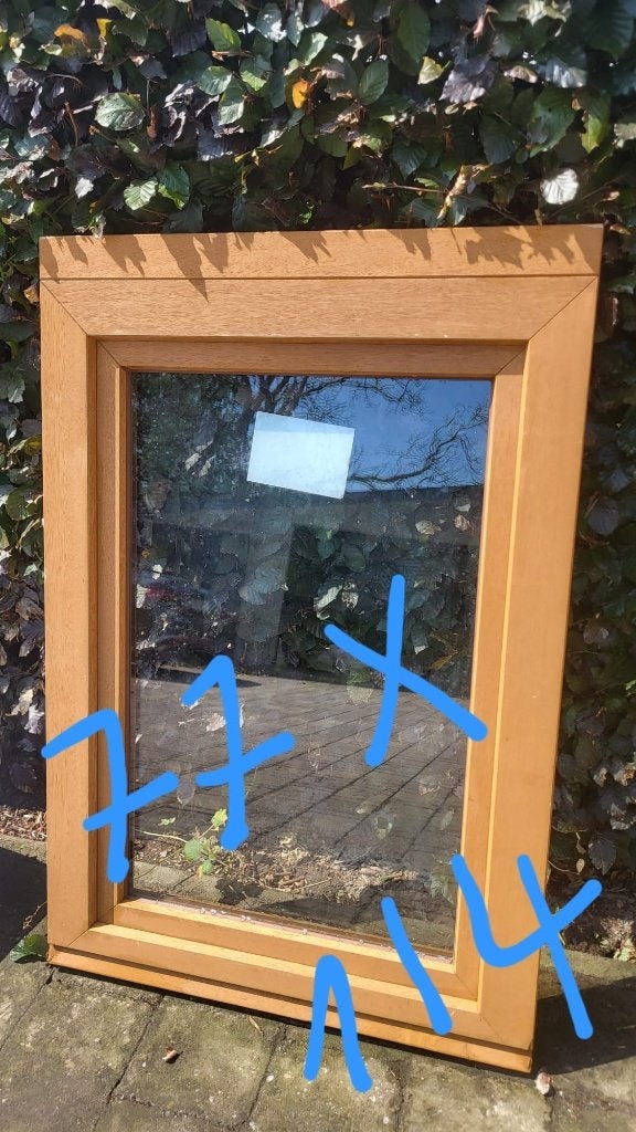 Châssis ouvrant en méranti – Double vitrage, Neuf, Double vitrage, Fenêtre de façade ou Vitre, Enlèvement