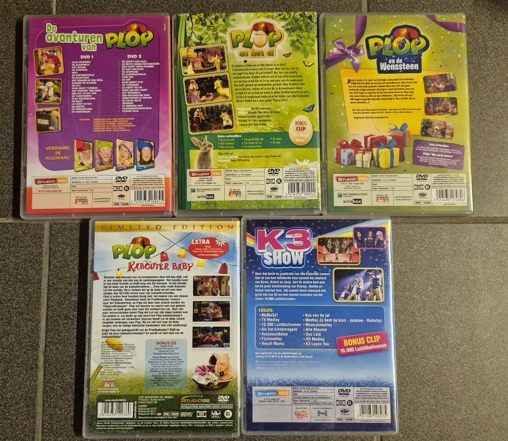 DVD's PLOP, Mega Mindy, Mega Toby, K3, Amika, Pokémon, Enlèvement ou Envoi, Tous les âges, Matériel bonus, Néerlandais