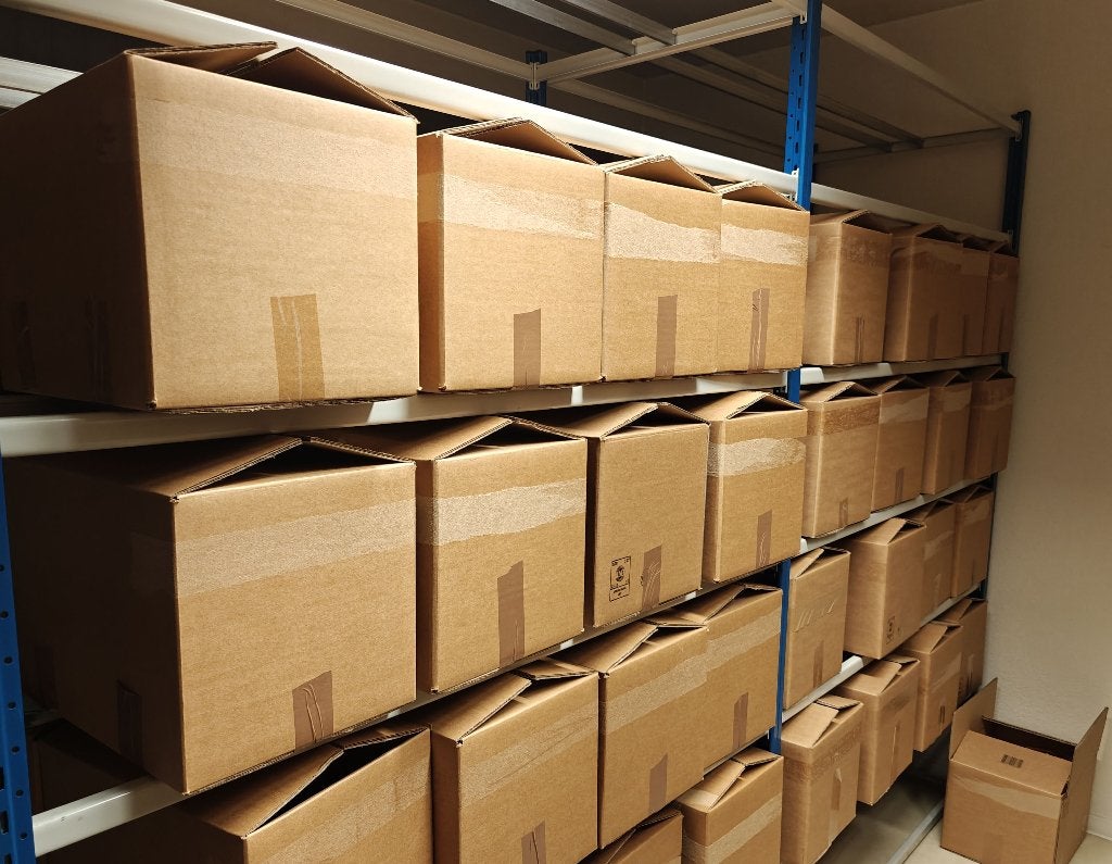 super stevige dozen van dubbelgolfkarton 39 x 30 x 28 cm, Doe-het-zelf en Bouw, Kratten en Dozen, Ophalen, Doos, Opvouwbaar, Minder dan 35 cm