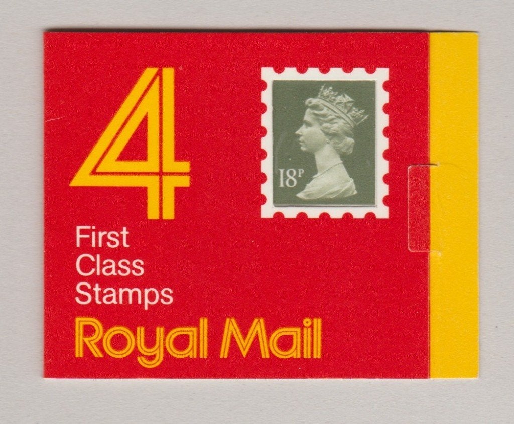 Brochure GB 1987 72p SG GC1A onglet carré 18p Machine **, Envoi, Non oblitéré