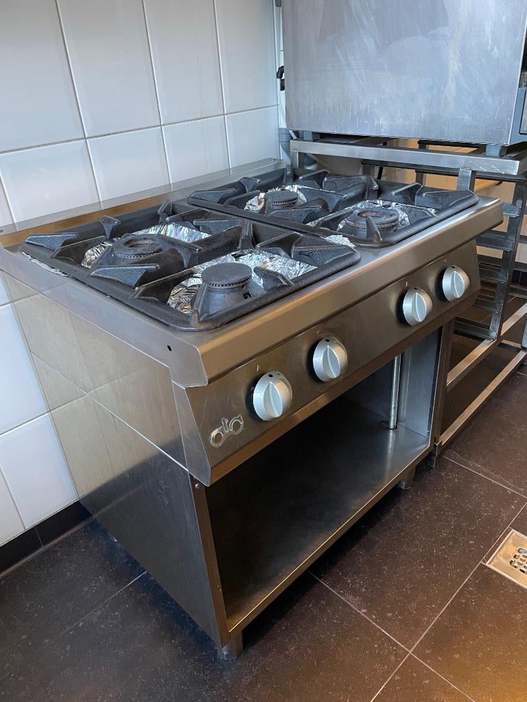 Gasvuur Horeca, Elektronische apparatuur, Ophalen, Gebruikt, 60 cm of meer, 4 kookzones