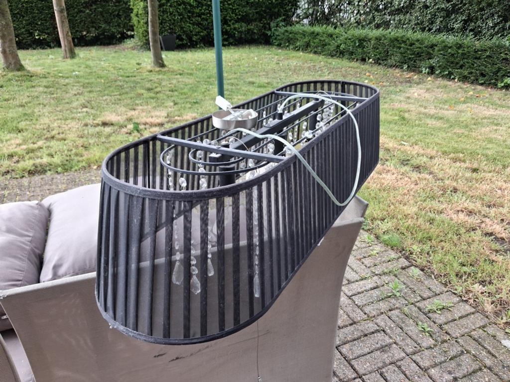 Mooie kroonluchter, 3 lichtelementen, 100x30cm, Ophalen
