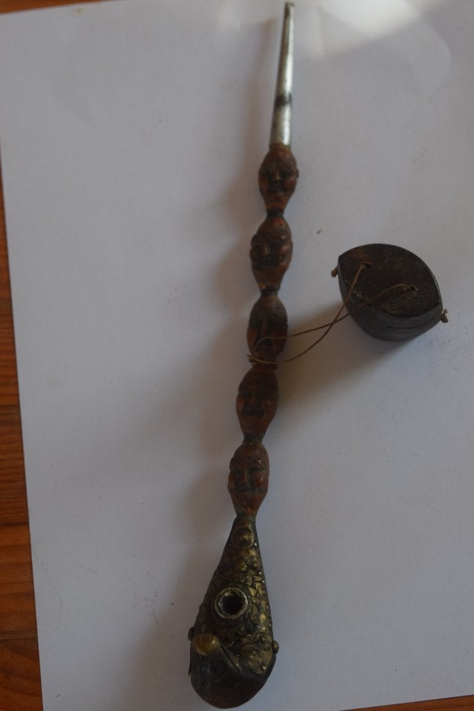 Rare Pipe à opium chine, Enlèvement ou Envoi, Utilisé, Autres types