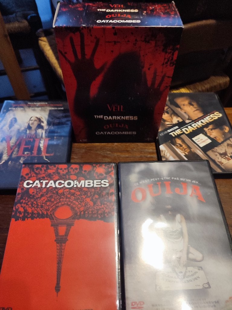 VEIL / OUIJA / DARKNESS / CATACOMBES - Coffret dvd Horreur, Enlèvement ou Envoi, Utilisé, Surnaturel