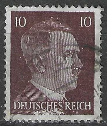 Allemagne 1941/1943 - Yvert 711 - Adolf Hitler - 10 p. (ST), Timbres & Monnaies, Envoi, Affranchi