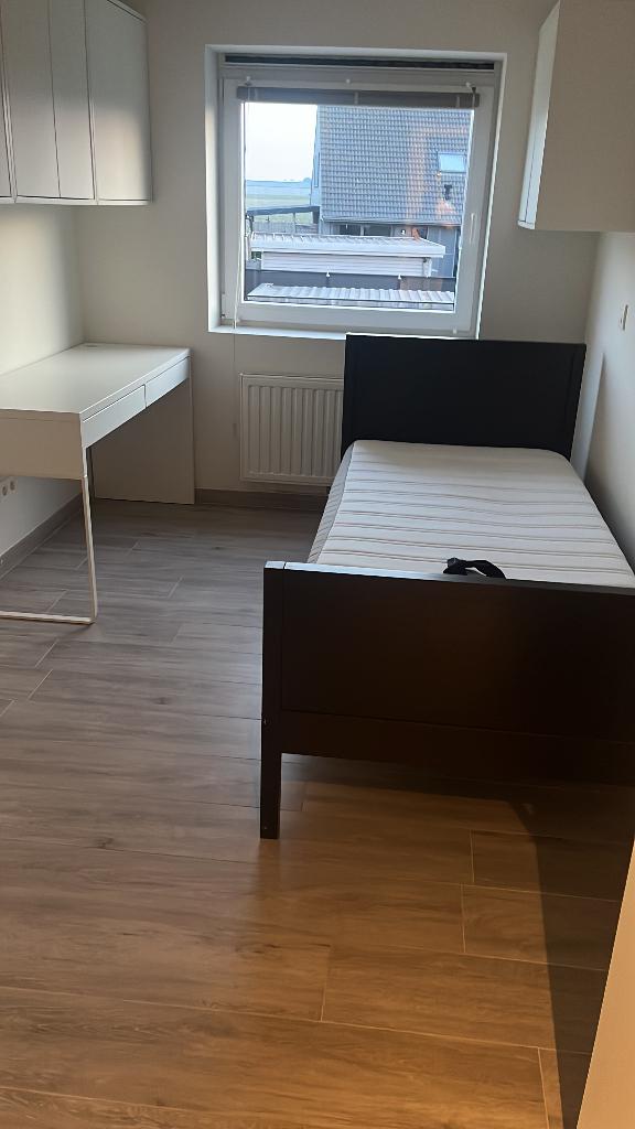 eenpersoonsbed + matras + lattenbodem, Ophalen, Gebruikt, 90 cm, Eenpersoons