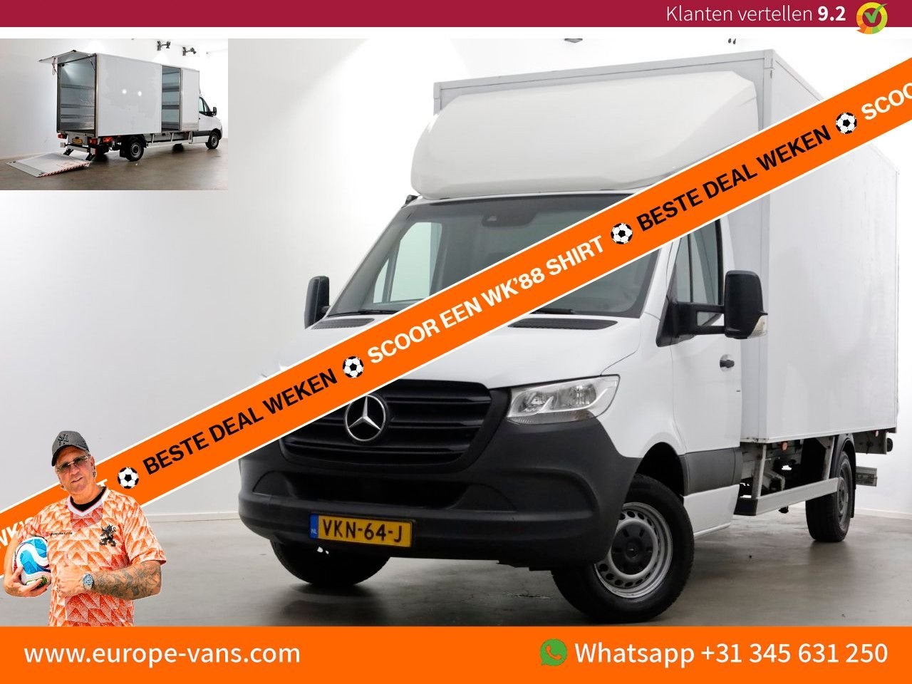 Mercedes-Benz Sprinter 314 CDI 143pk E6 Bakwagen met laadkle, Achat, Entreprise, Mercedes-Benz, Diesel