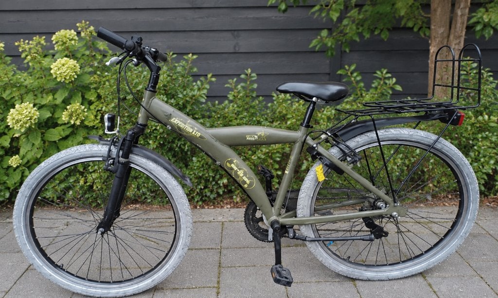 Stoere BFK Camouflage 24" met Versnellingen, Fietsen en Brommers, Ophalen, 24 inch, Velgrem, Zo goed als nieuw