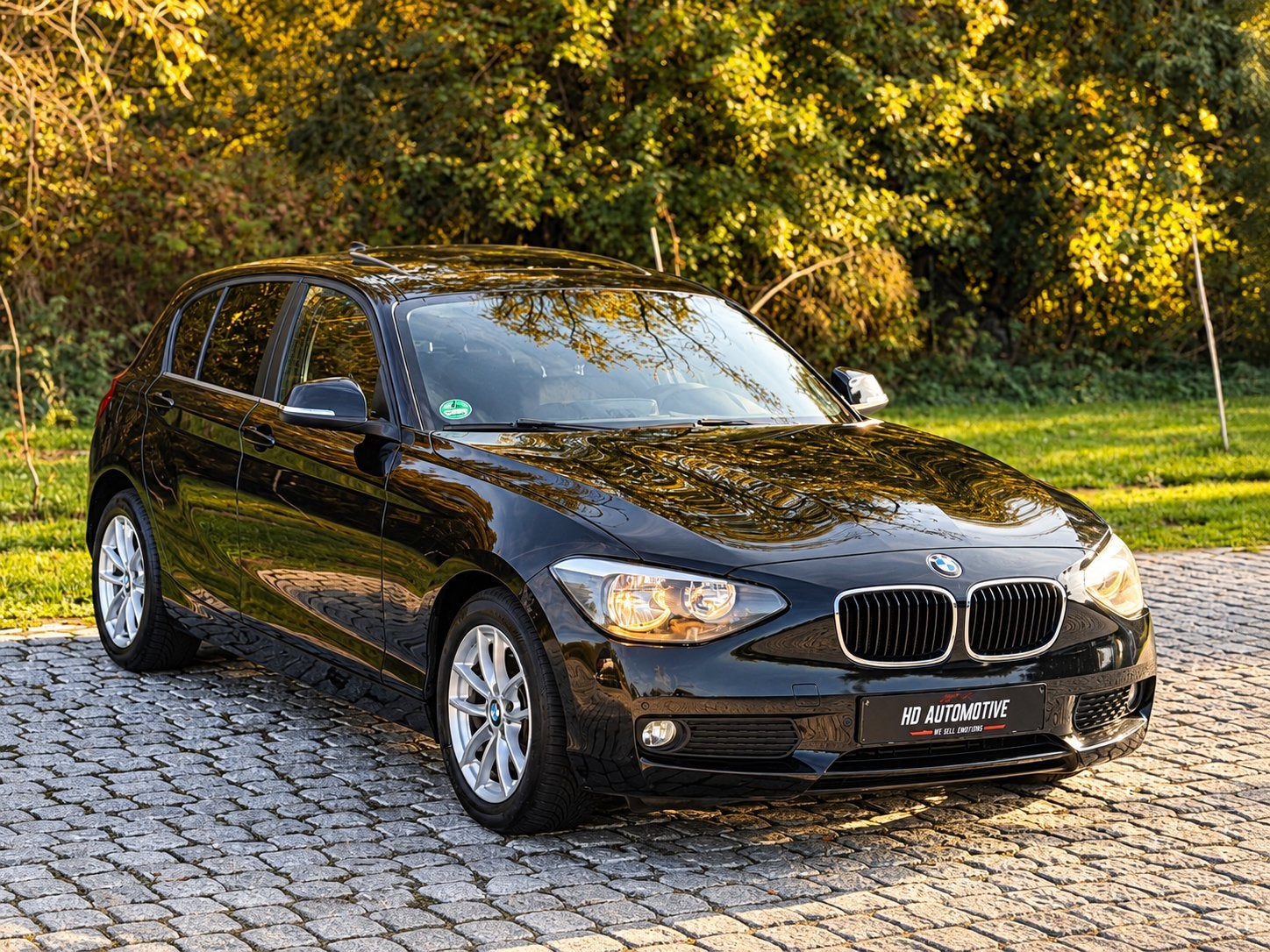 BMW F20 116i • AUTOMATIC • OPENDAK • NAVI • PDC • 5DEURS, Auto's, Zwart, 4 cilinders, Zwart, Bedrijf