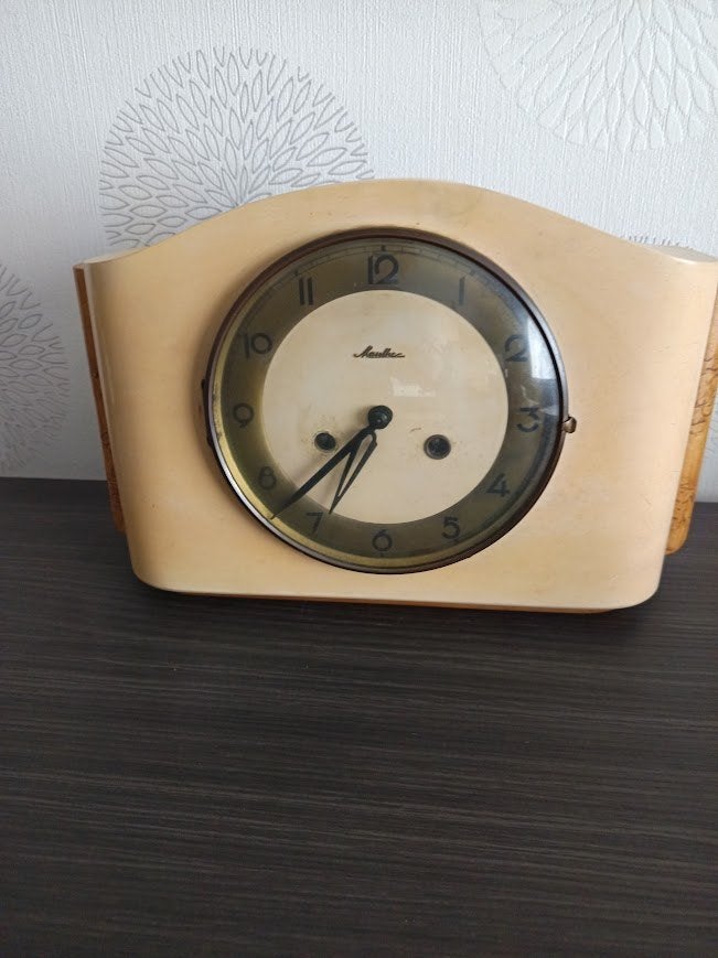 Vintage Mauthe schouwklok, Antiek en Kunst, Ophalen