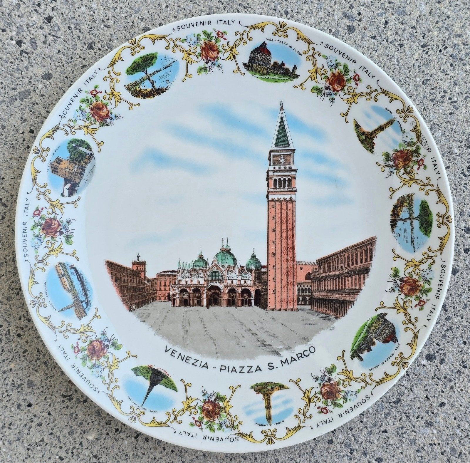 Assiette souvenir vintage Seltmann Weiden Venezia, Enlèvement ou Envoi