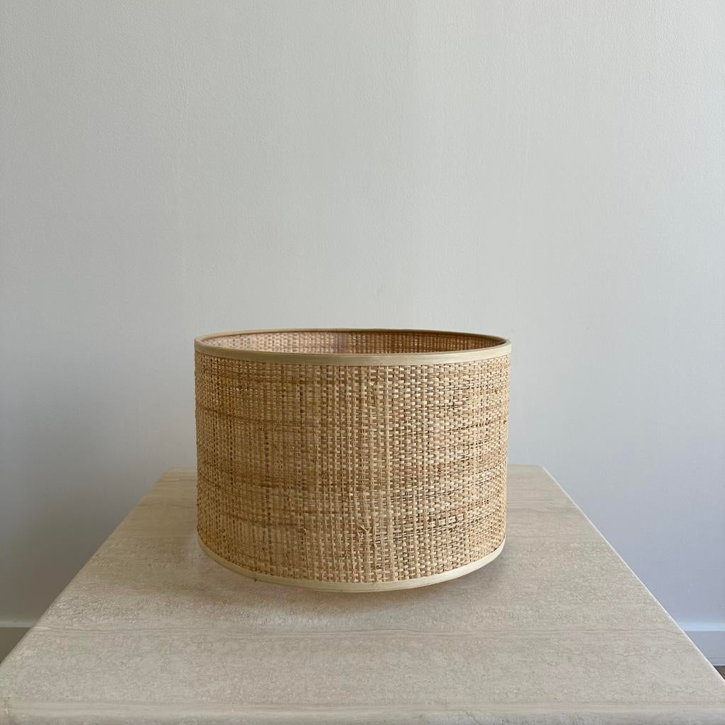 Rieten lampenkap, Huis en Inrichting, Lampen | Lampenkappen, Ophalen, Zo goed als nieuw