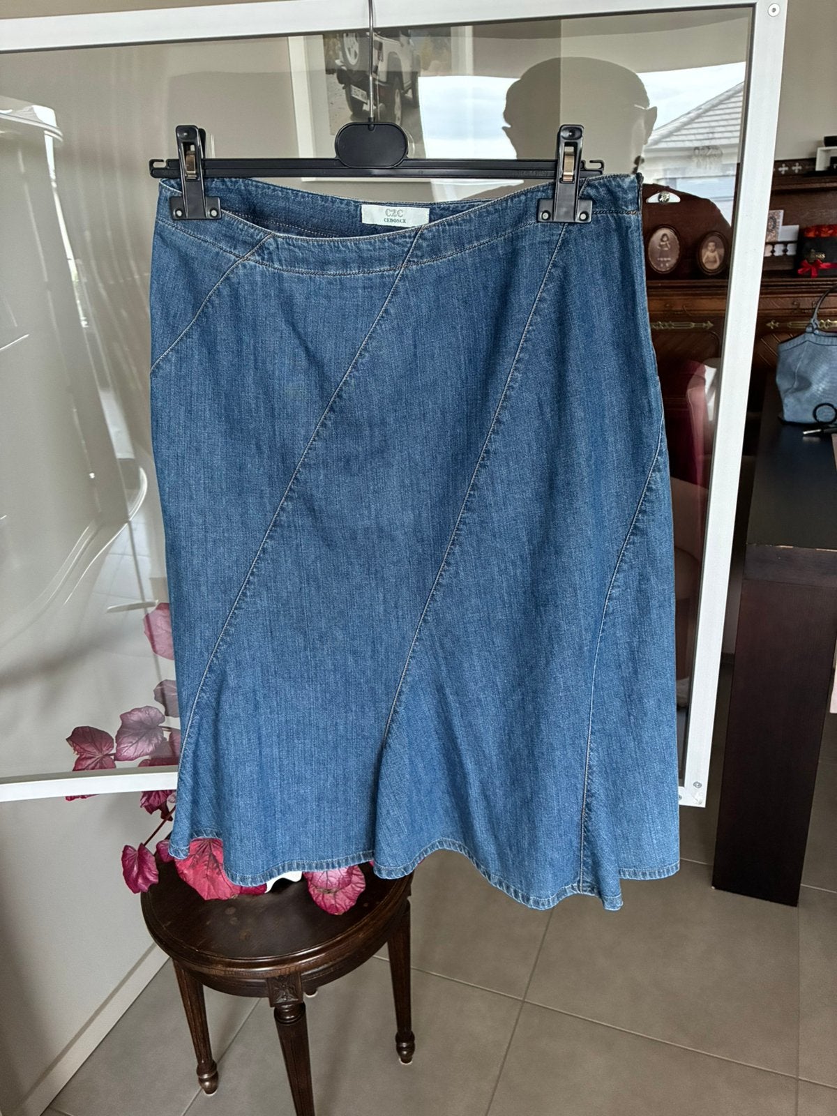 Toffe jeansrok maat 42, Kleding | Dames, Rokken, Blauw, Maat 42/44 (L), Ophalen of Verzenden, Gedragen