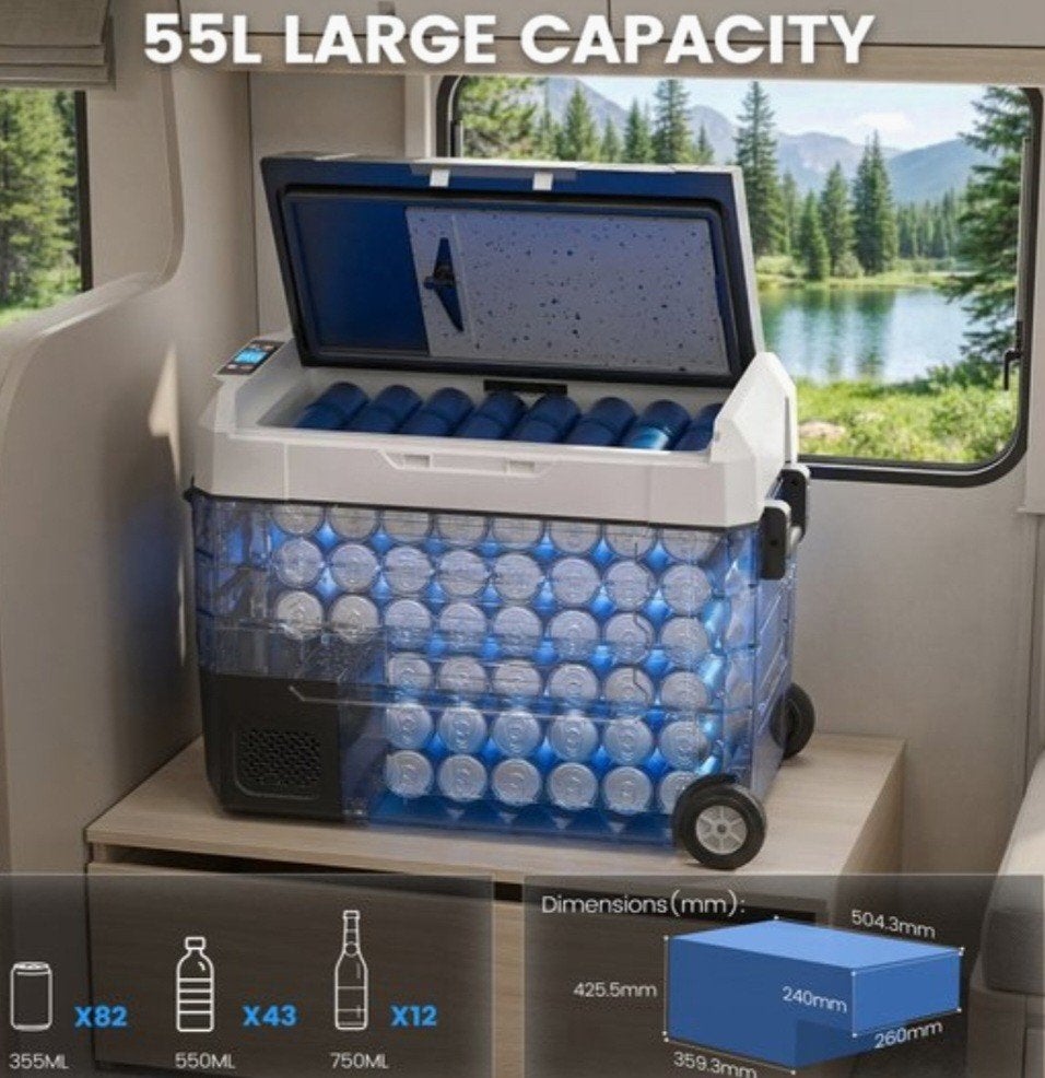 Compressor 55 liter Koelbox / Frigo / Vriezer, Caravans en Kamperen, Ophalen, Nieuw, Koelbox, Compressor