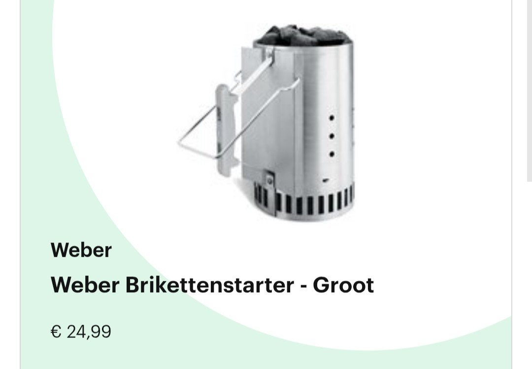 Weber Brikettenstarter, Ophalen, Nieuw, Weber