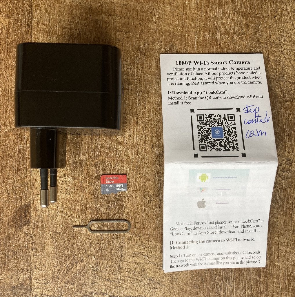 Adaptateur USB WiFi Spycam 1080p FullHD + carte microSD 32GB, Enlèvement ou Envoi, Comme neuf, Caméra d'intérieur