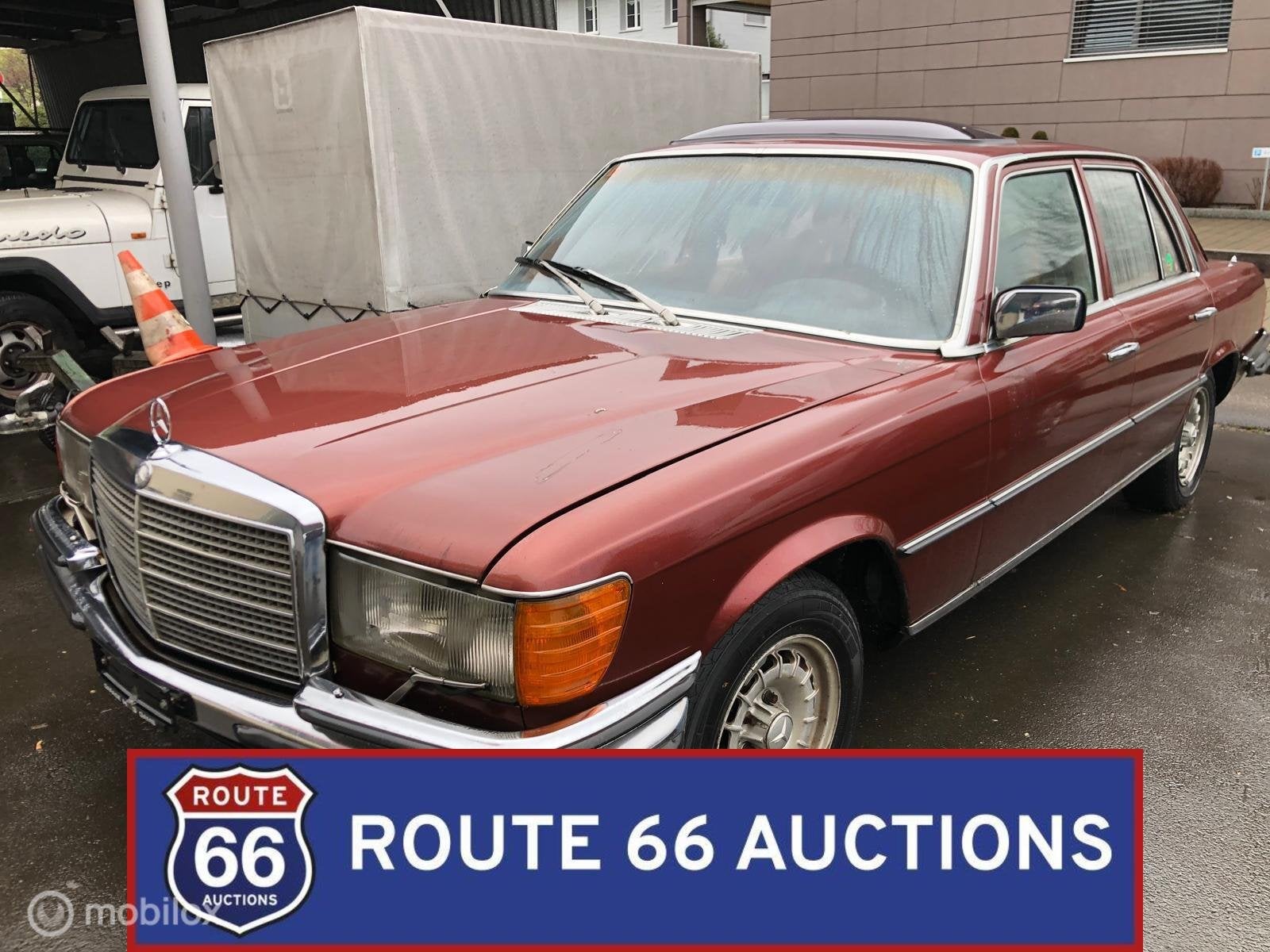 Mercedes-Benz 280 SE | 1976 | Route 66 Auctions, Auto's, Zwart, Mercedes-Benz, Bedrijf, Handgeschakeld