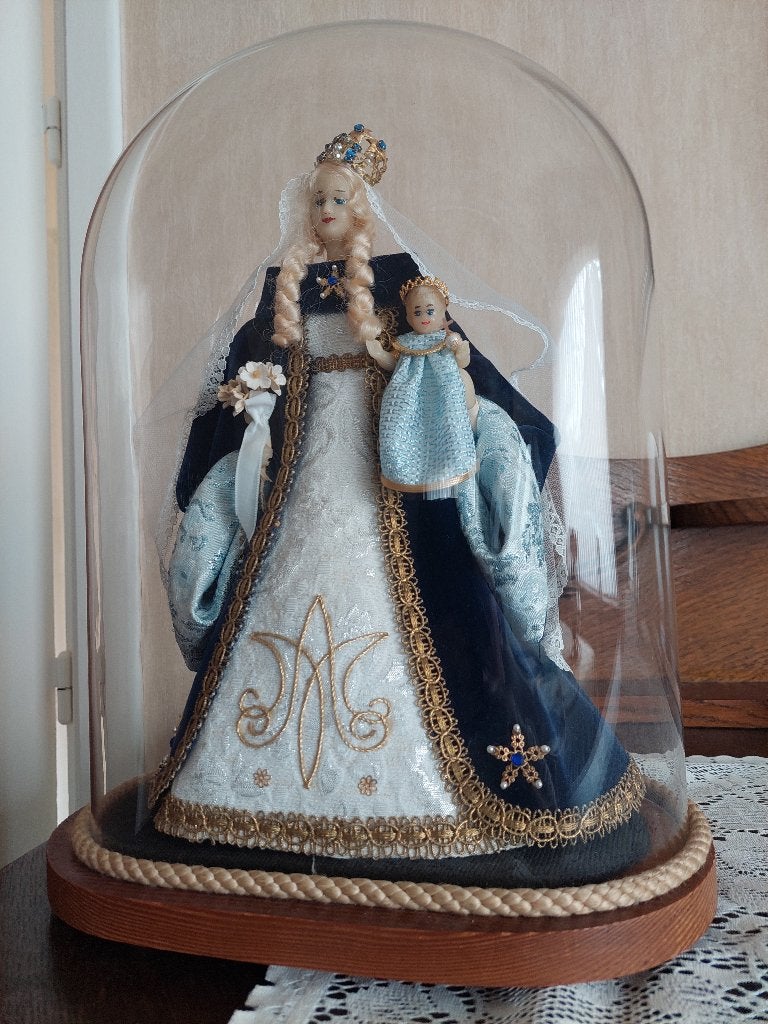 Mariabeeld, Ophalen, Blauw, Kunststof, Klassiek