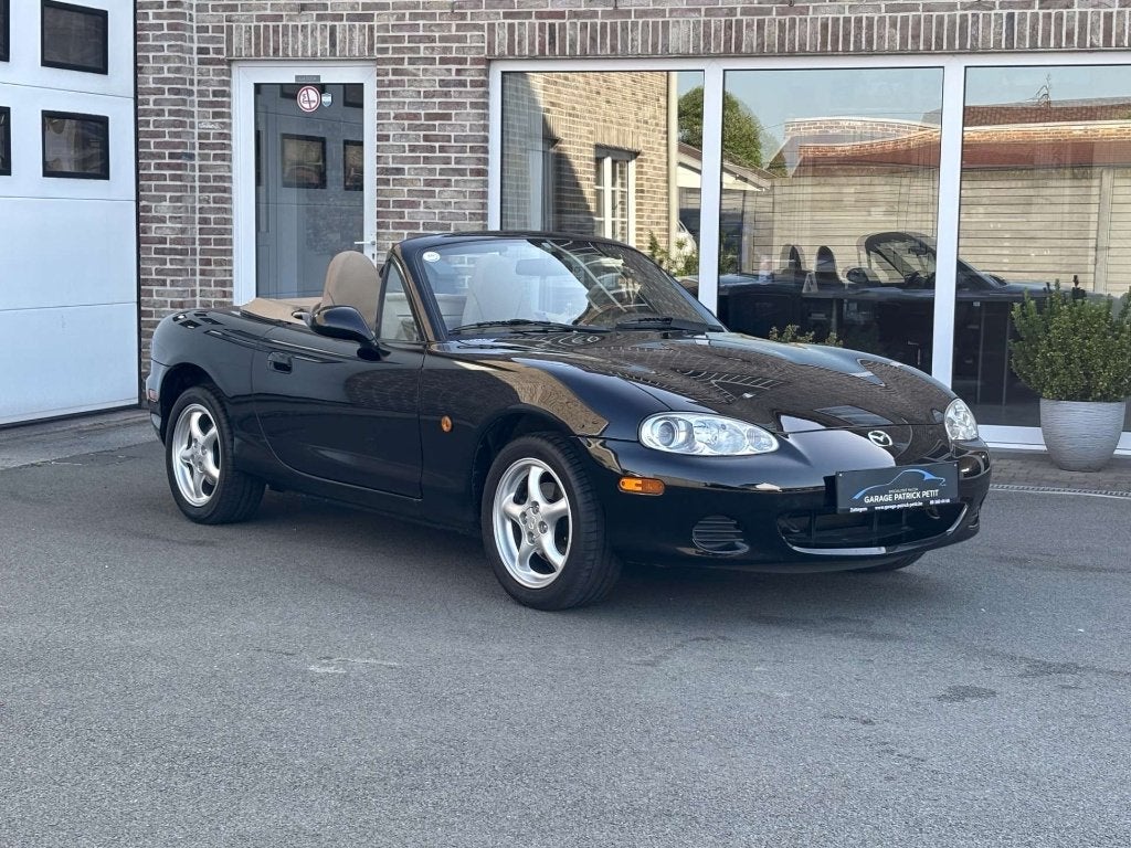 Mazda MX-5 1.6i 16v Tan Leather / 112000km / 12m waarborg, Cuir, Entreprise, Boîte manuelle, Entretenue par le concessionnaire
