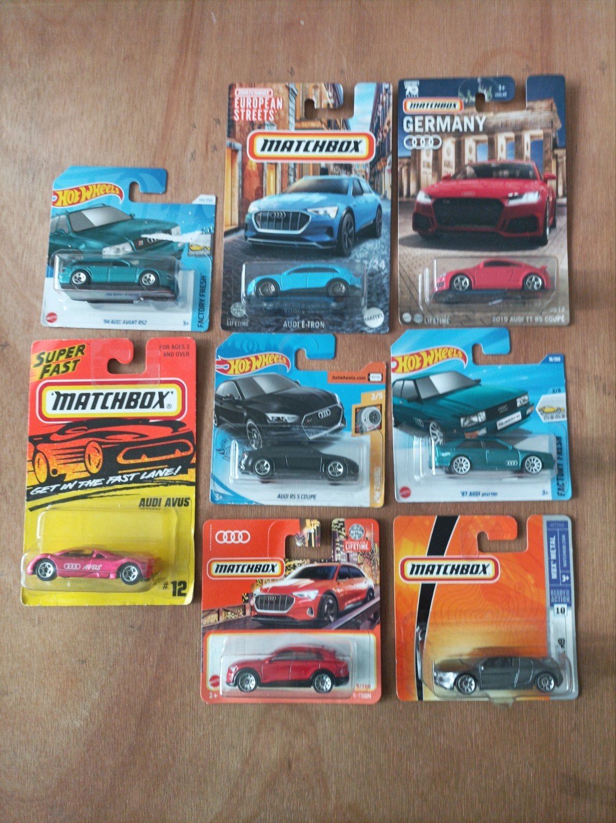 Matchbox, Hot Wheels, Audi, 8 modèles différents., Enlèvement ou Envoi