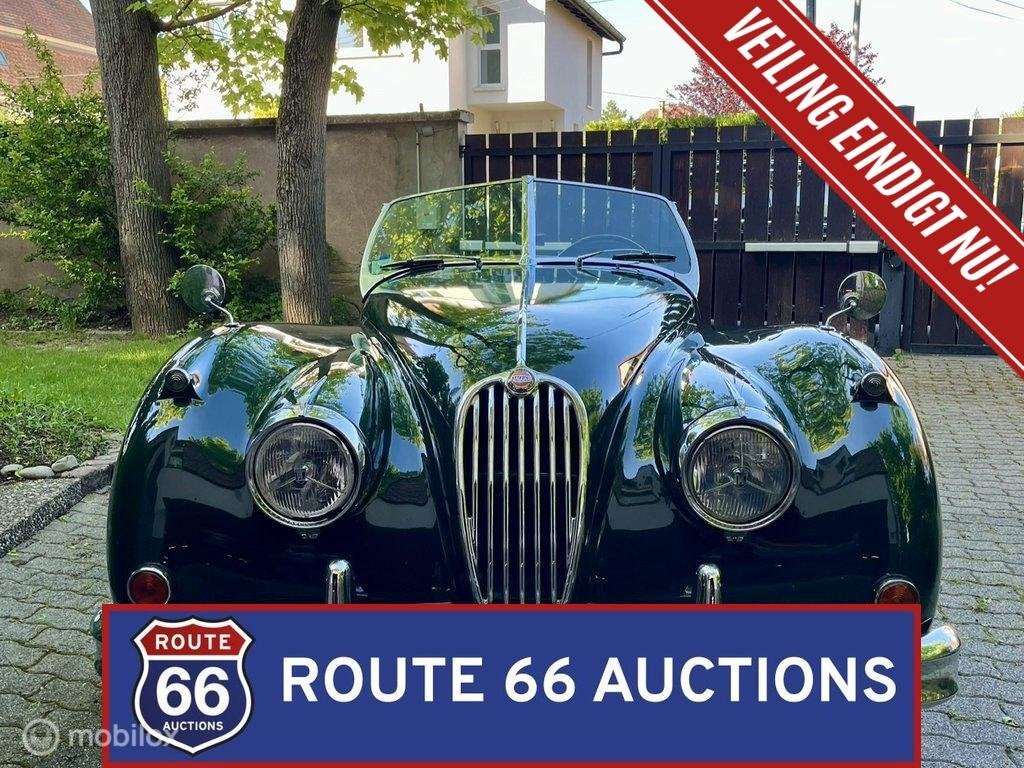 Jaguar XK140 | 1956 | Route 66 Auctions, Zwart, Bedrijf, Handgeschakeld, Overige carrosserie